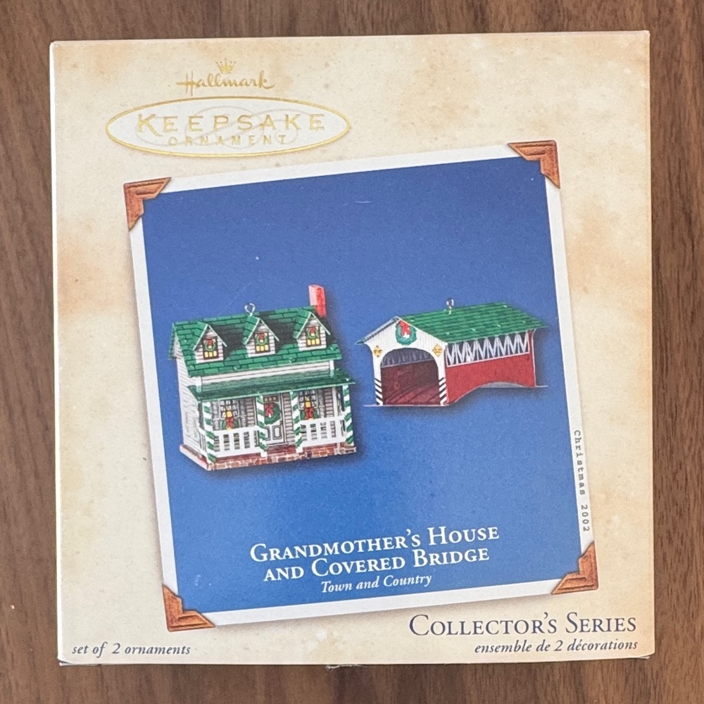 Hallmark Keepsake Ornaments - Grandmother’s House and Covered Bridge